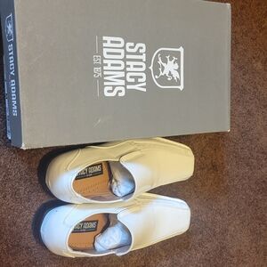 Stacy Adams White Loafers Slip-On Shoes